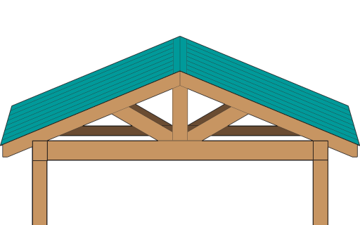 Gazebo with gable roof example