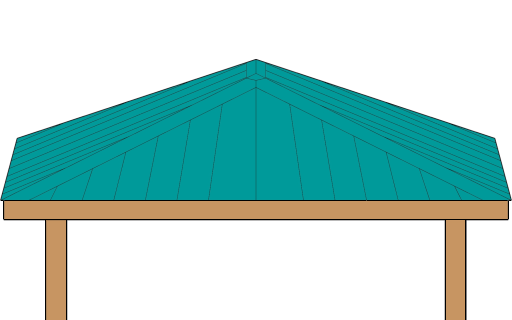 Gazebo with hip roof example